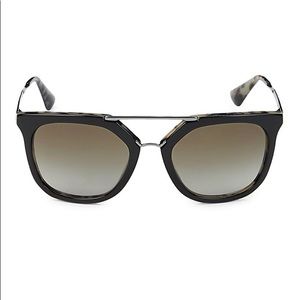 Authentic Prada 54MM Aviator Sunglasses in Black